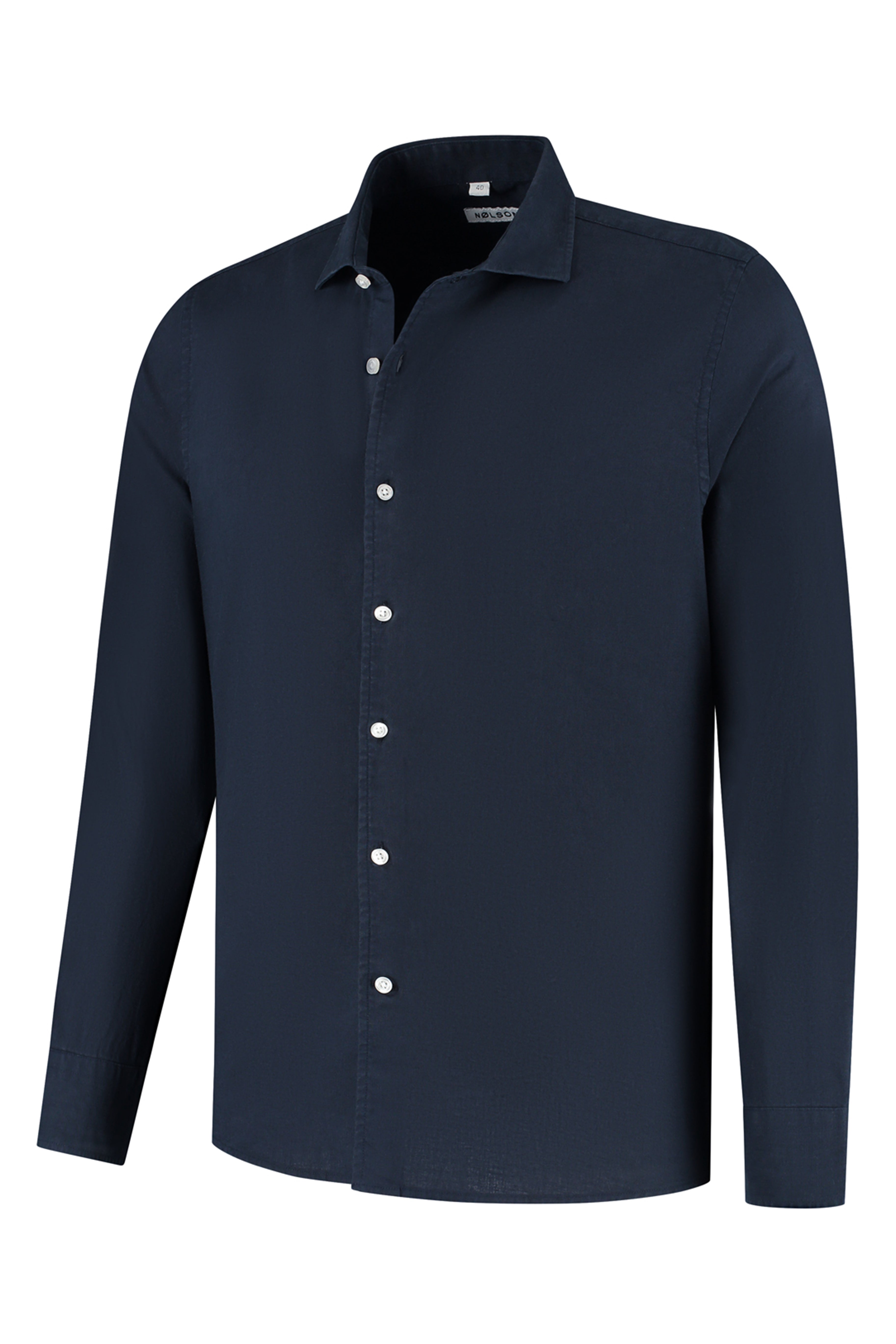 Soloumbrella Men's Dark Navy Long Sleeve Button Down Shirt