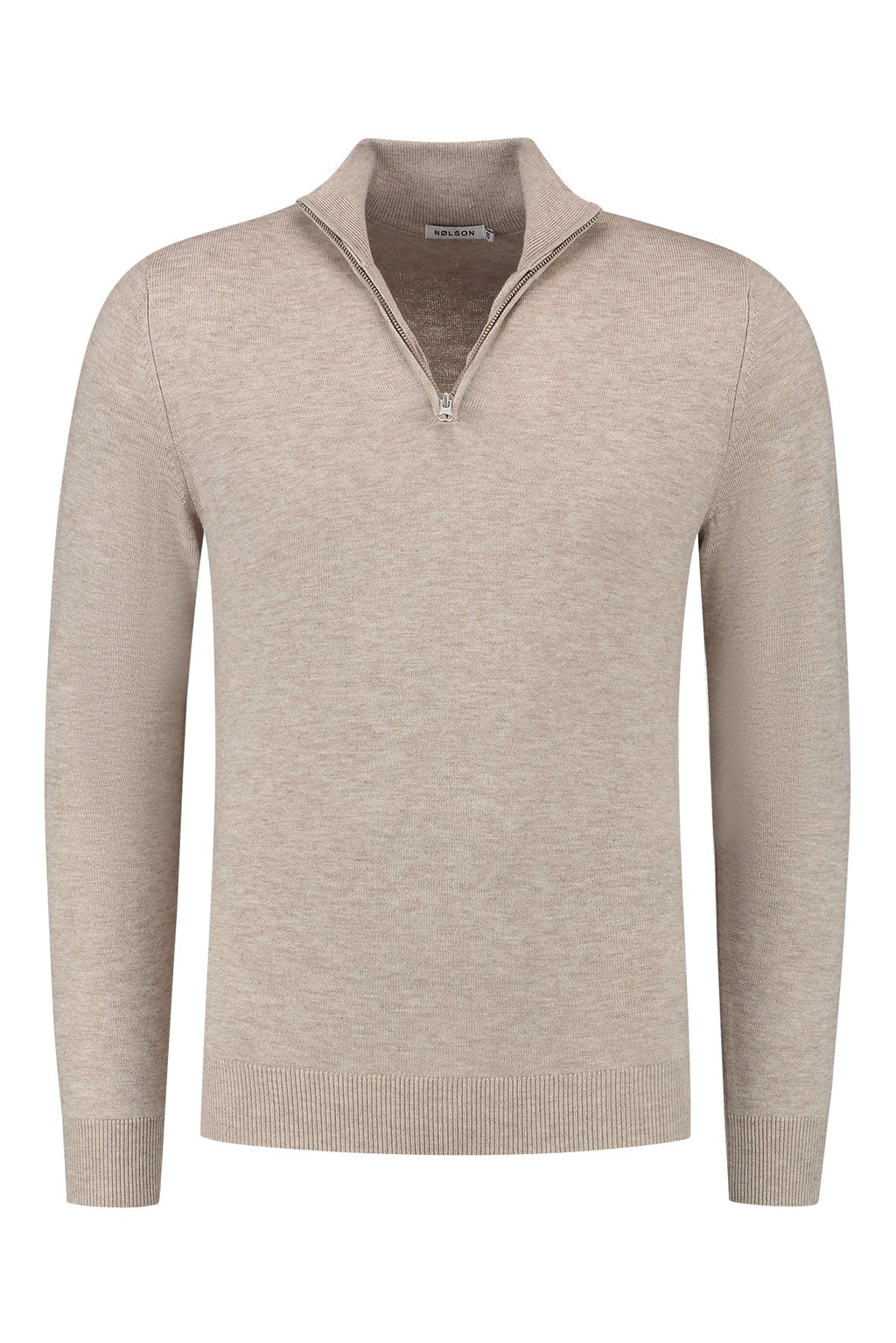 Soloumbrella Men's Beige Quarter Zip Sweater