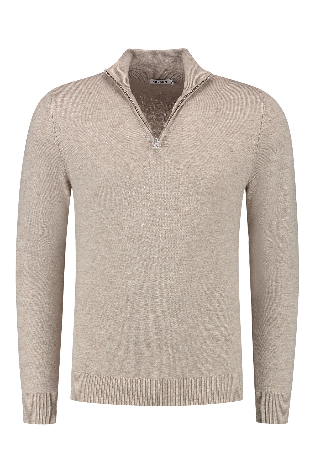Soloumbrella Men's Beige Quarter Zip Sweater