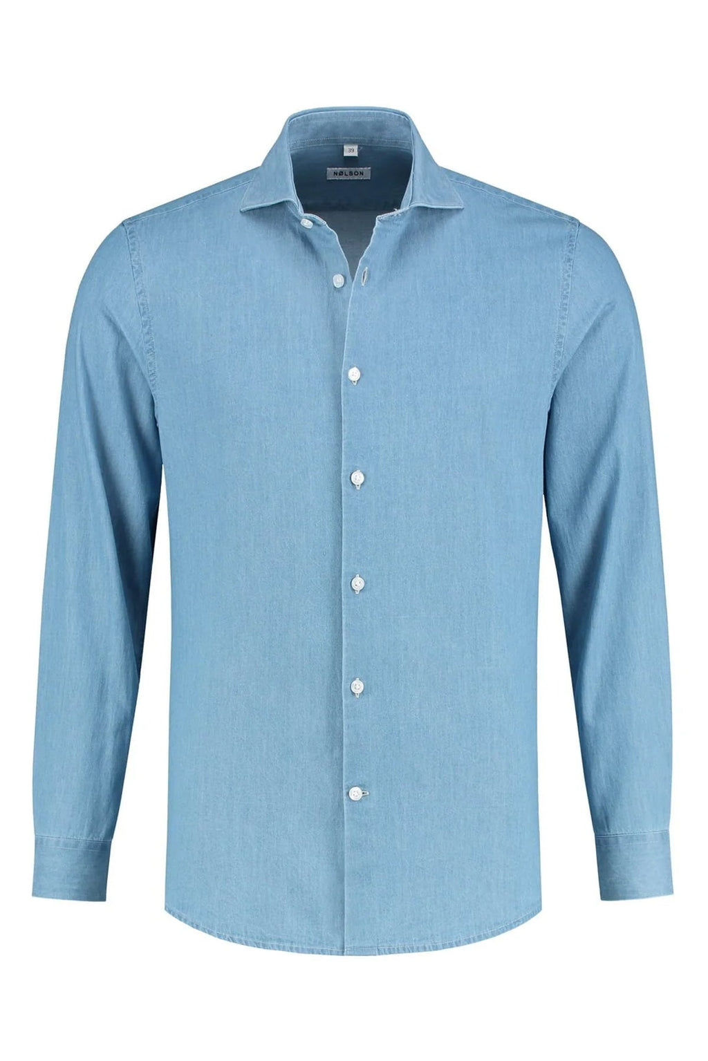 Soloumbrella Men's Light Blue Long Sleeve Button Down Shirt