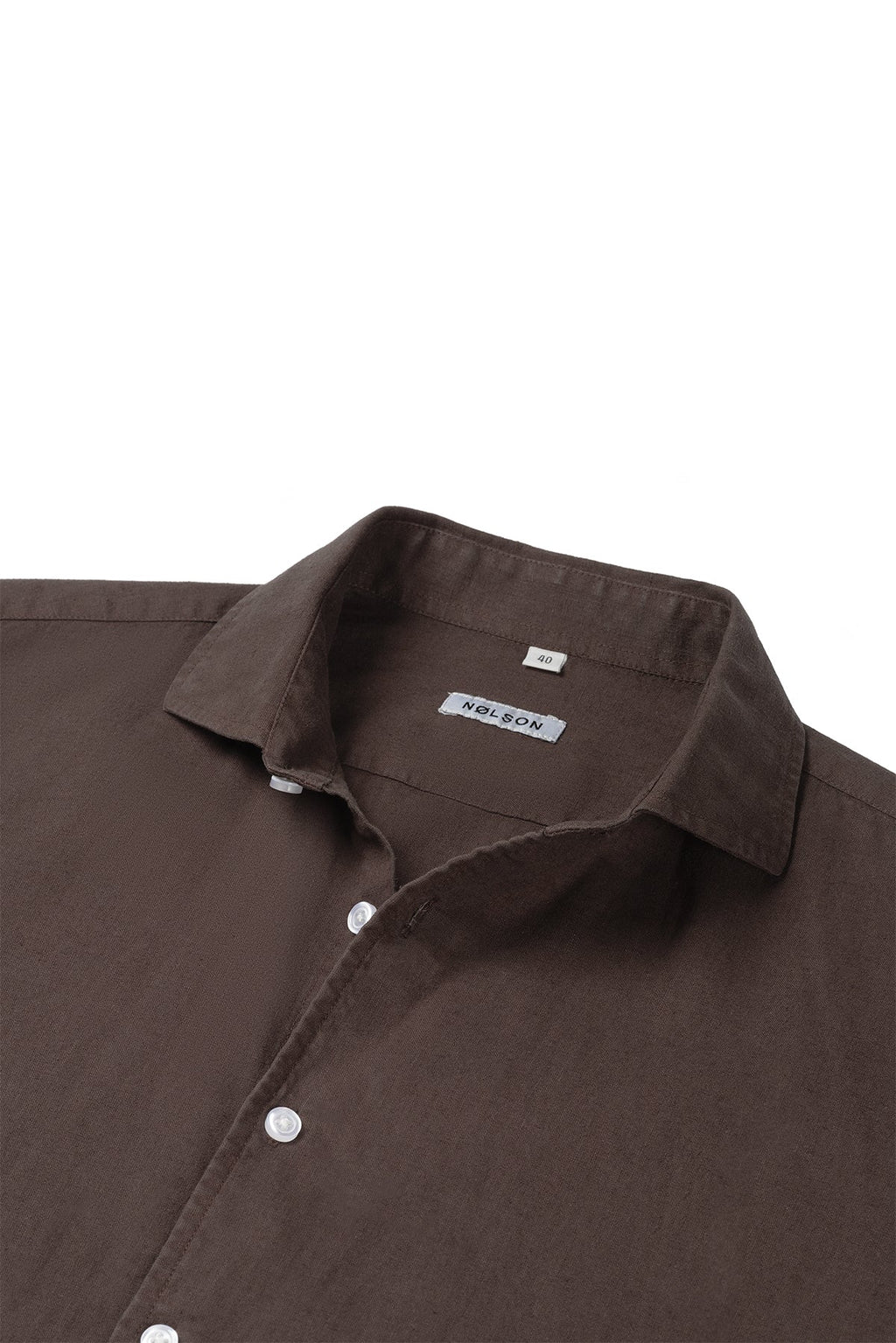 Soloumbrella Men's Dark Brown Long Sleeve Button Down Shirt