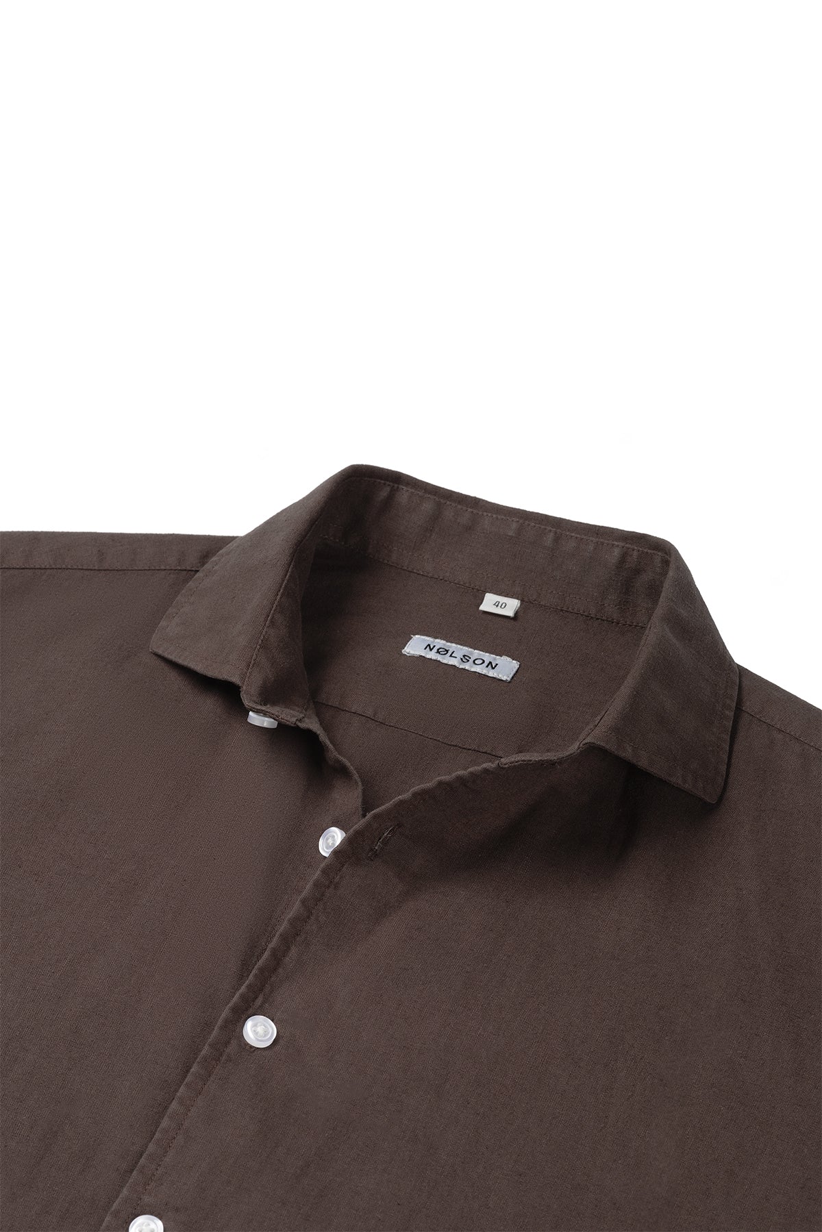 Soloumbrella Men's Dark Brown Long Sleeve Button Down Shirt