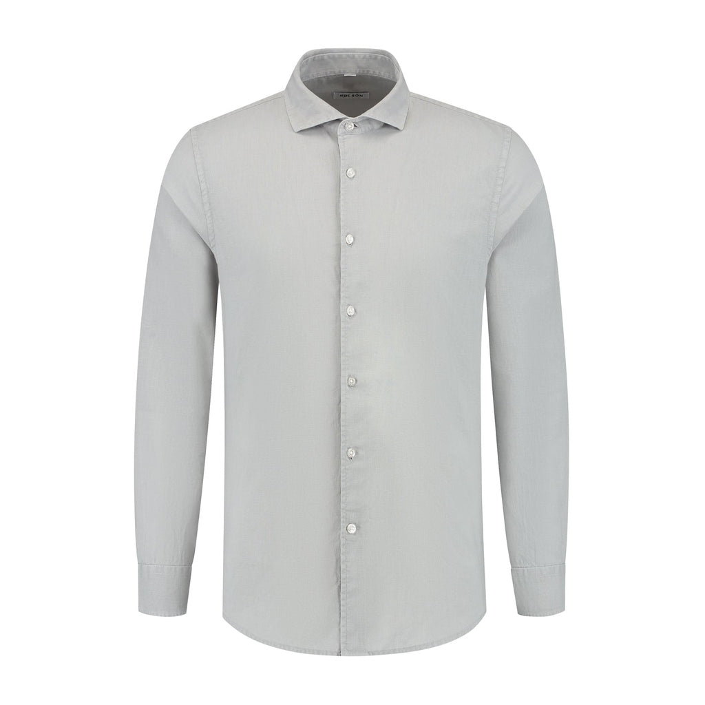 Soloumbrella Men's Light Sage Green Long Sleeve Button Down Shirt