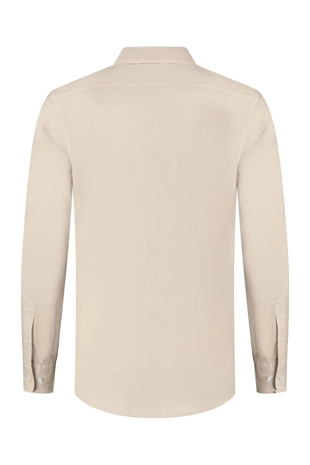 Soloumbrella Men's Beige Long Sleeve Button Down Shirt