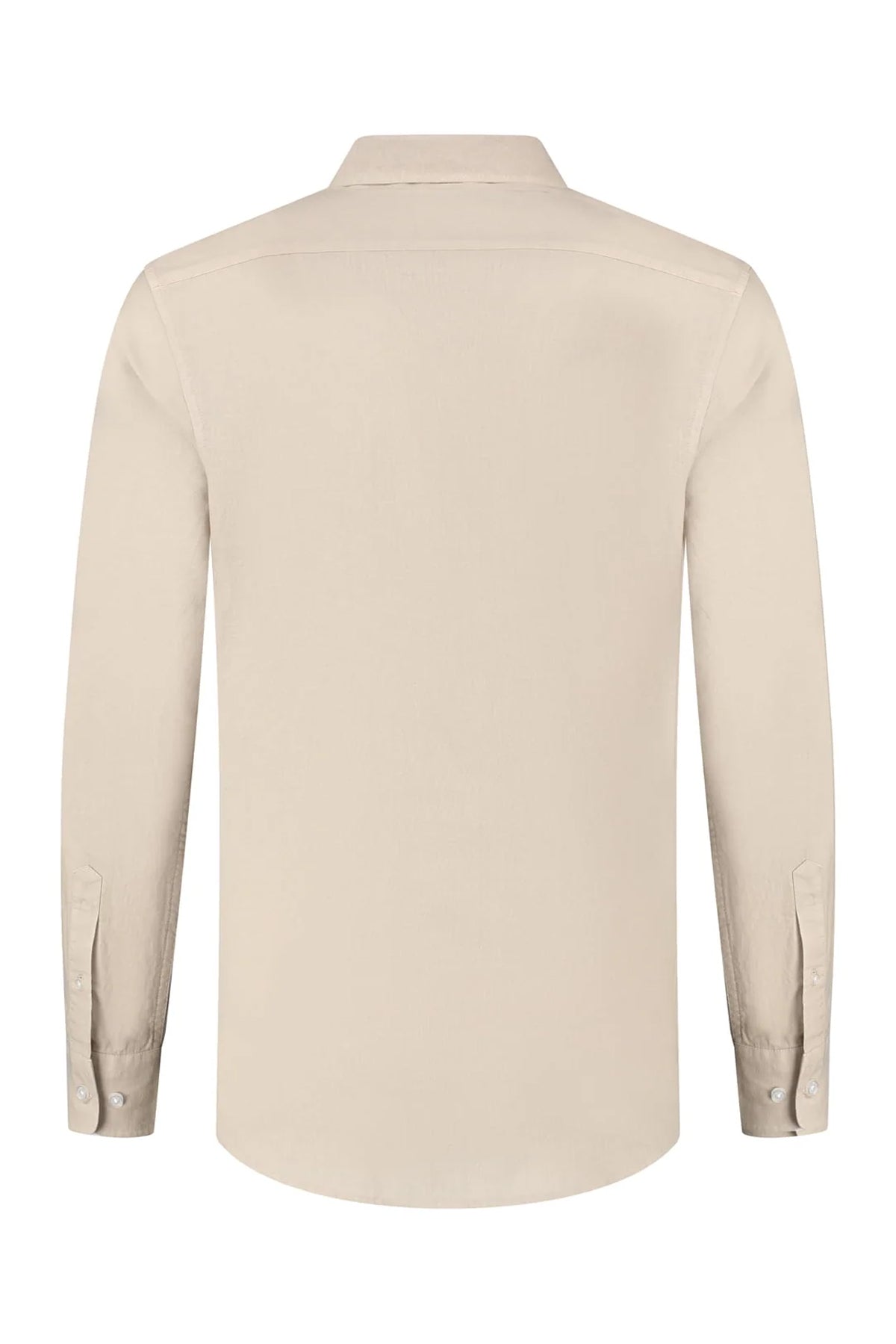 Soloumbrella Men's Beige Long Sleeve Button Down Shirt