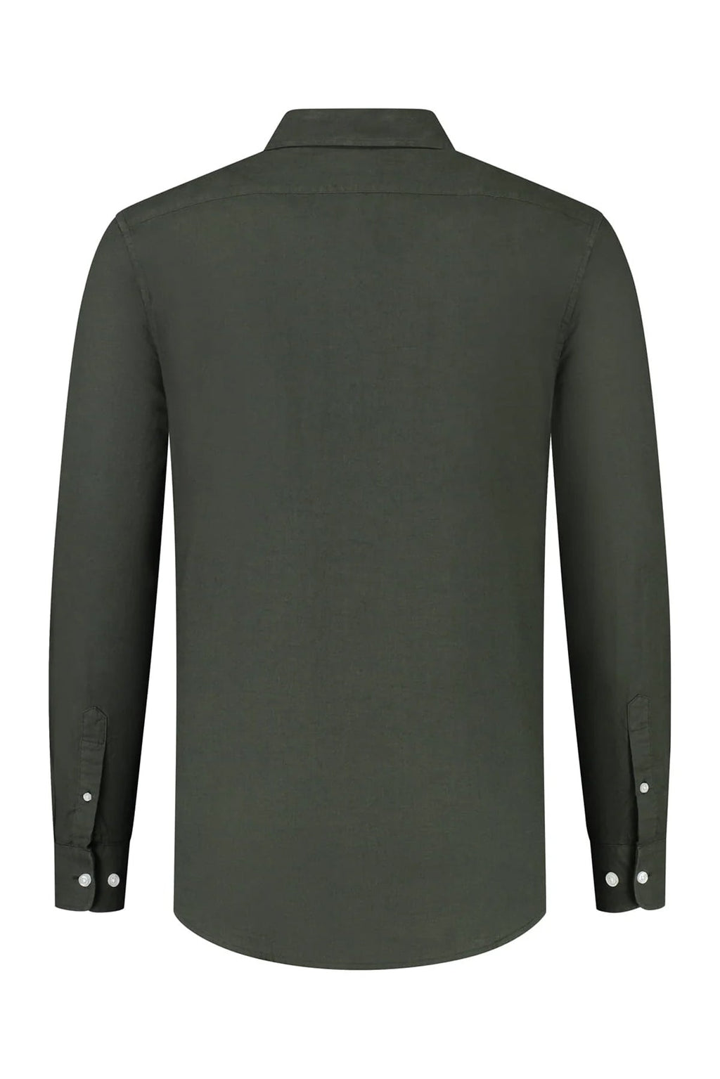 Soloumbrella Men's Olive Green Long Sleeve Button Down Shirt