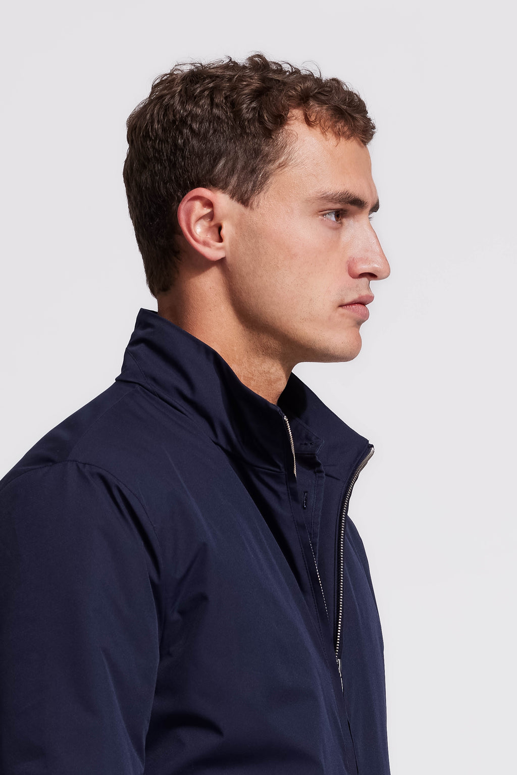 Soloumbrella Men's Dark Navy Lightweight Zip Up Jacket