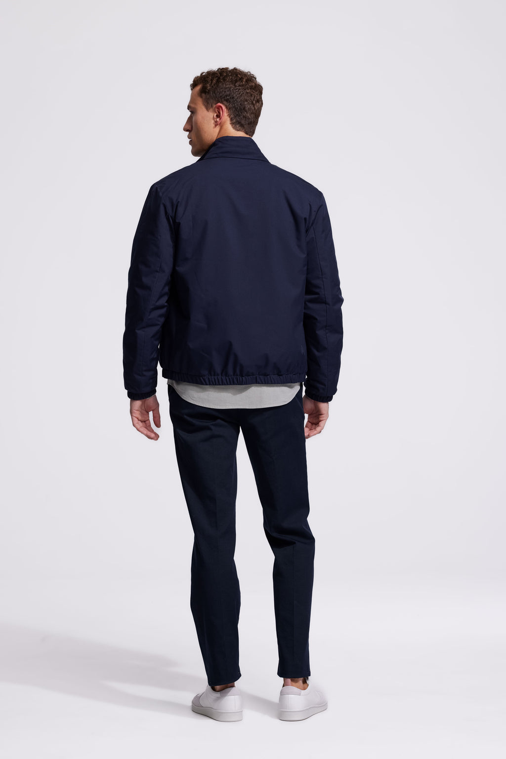 Soloumbrella Men's Dark Navy Lightweight Zip Up Jacket