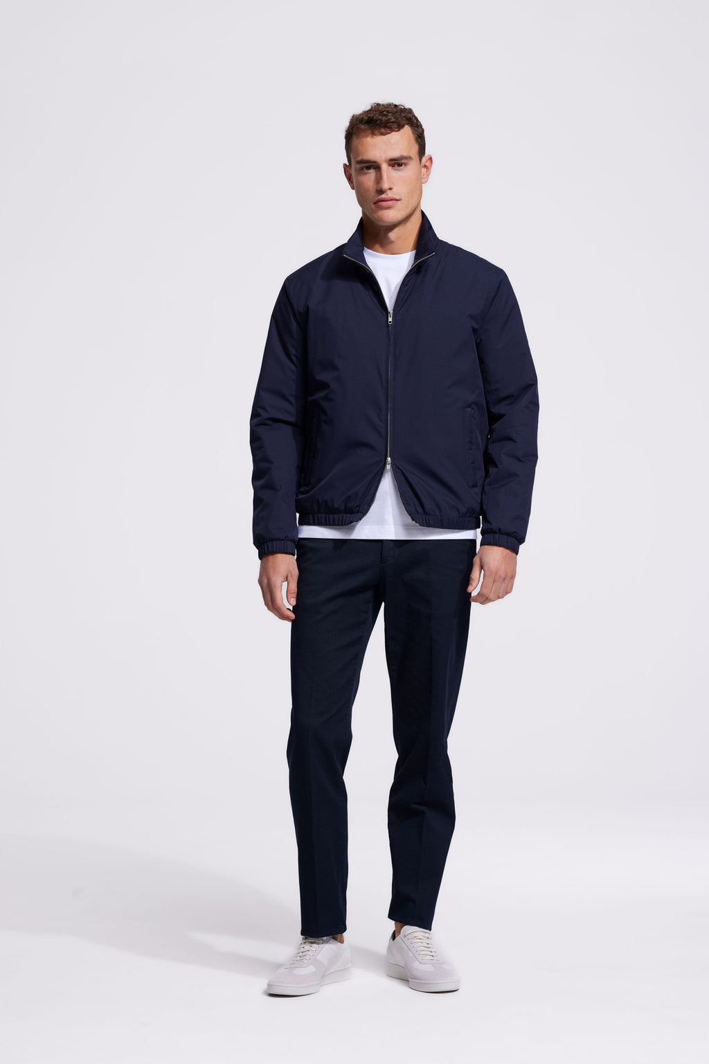 Soloumbrella Men's Dark Navy Lightweight Zip Up Jacket