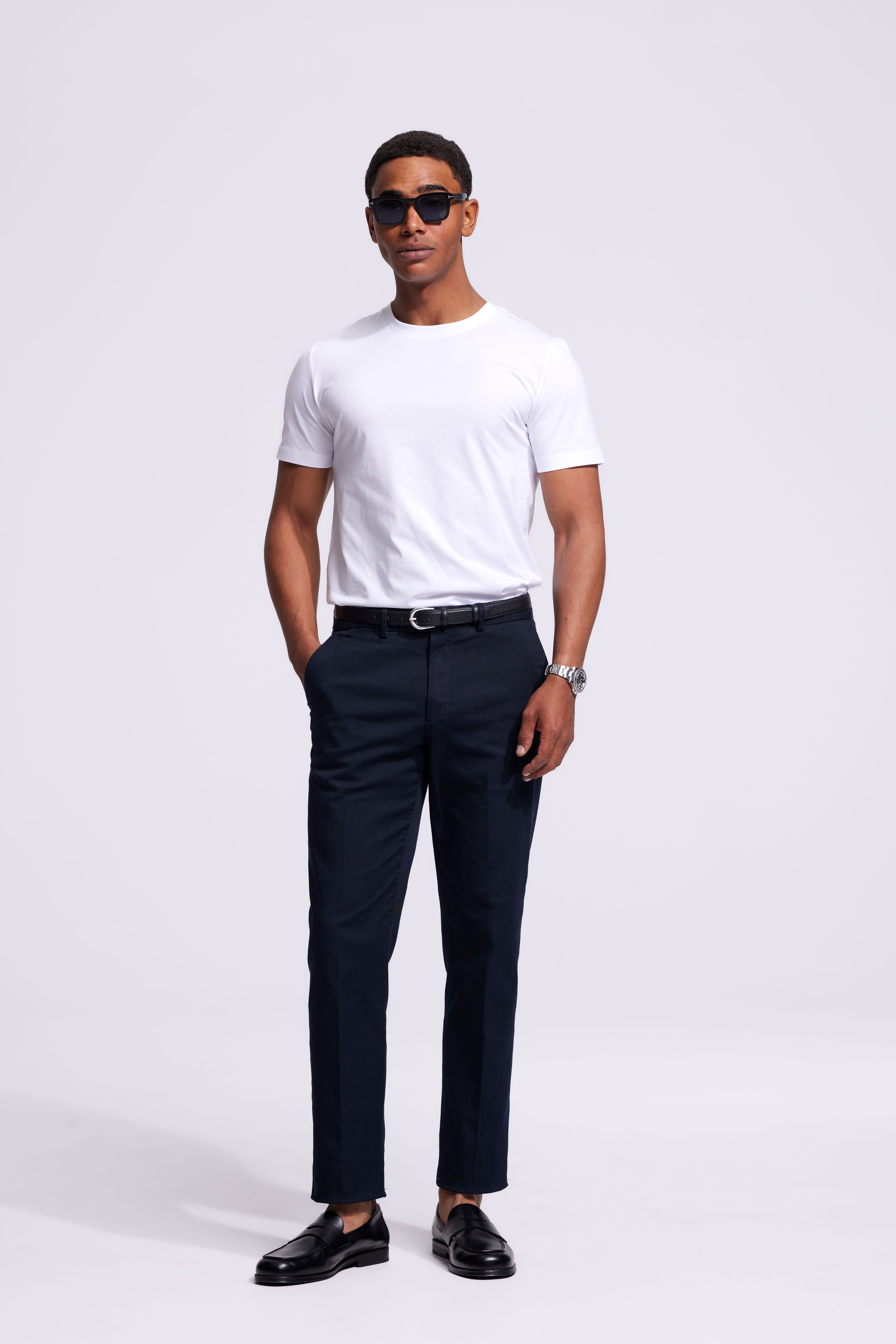 Soloumbrella Men's White Crew Neck T-Shirt