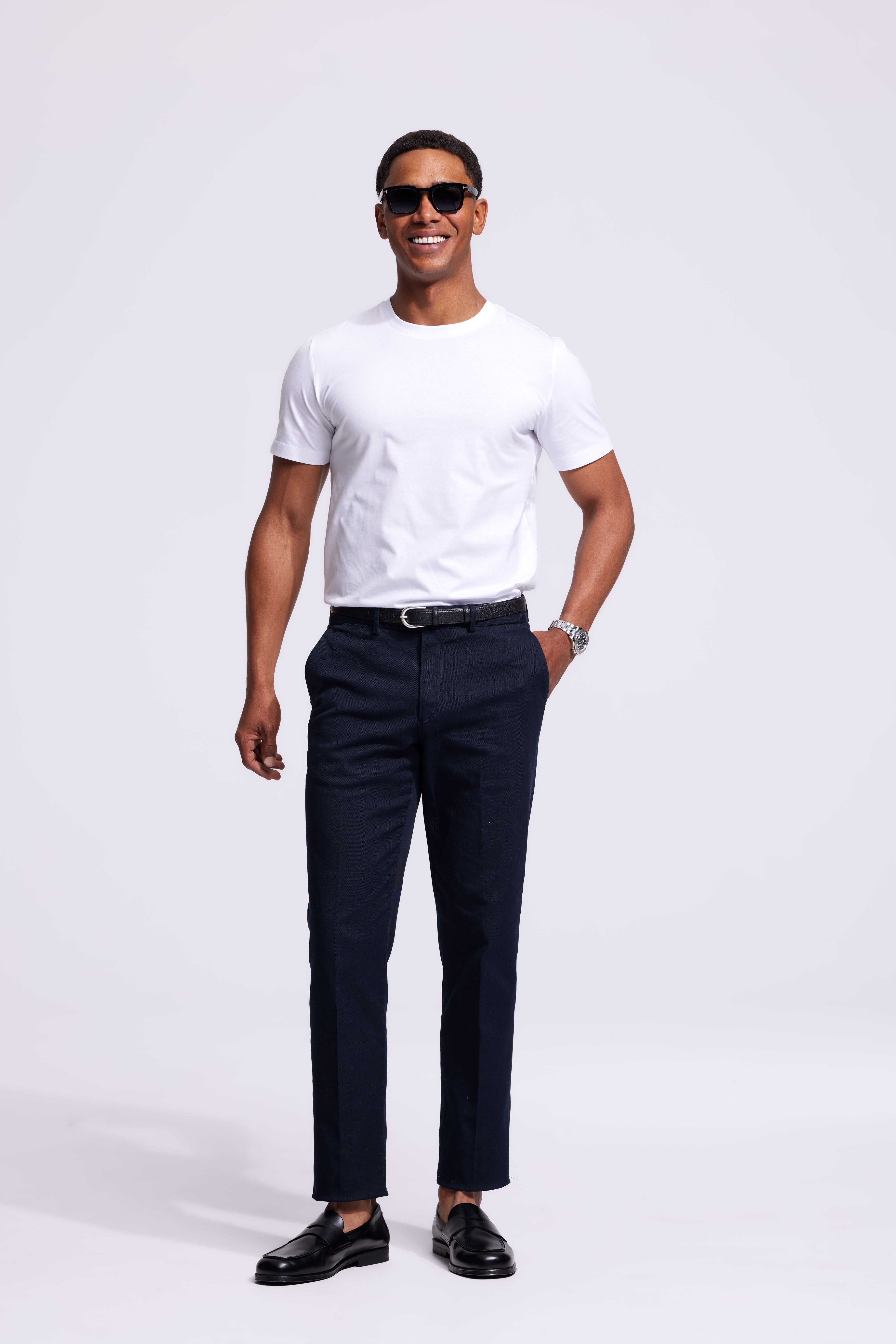 Soloumbrella Men's White Crew Neck T-Shirt
