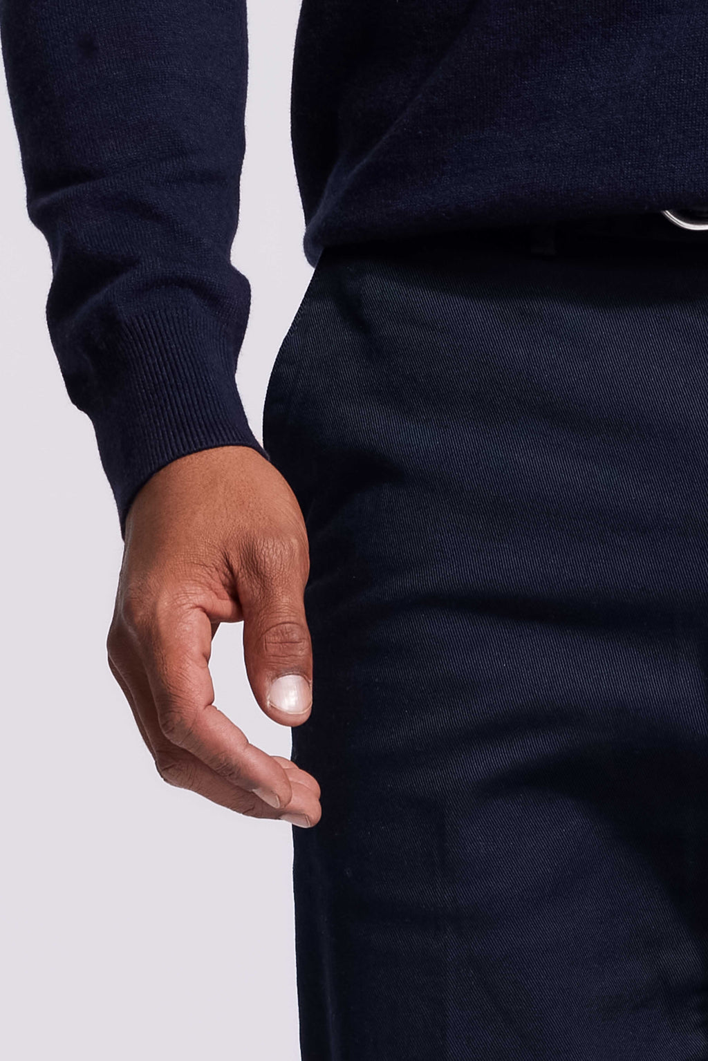 Soloumbrella Men's Dark Navy Long Sleeve Polo Shirt
