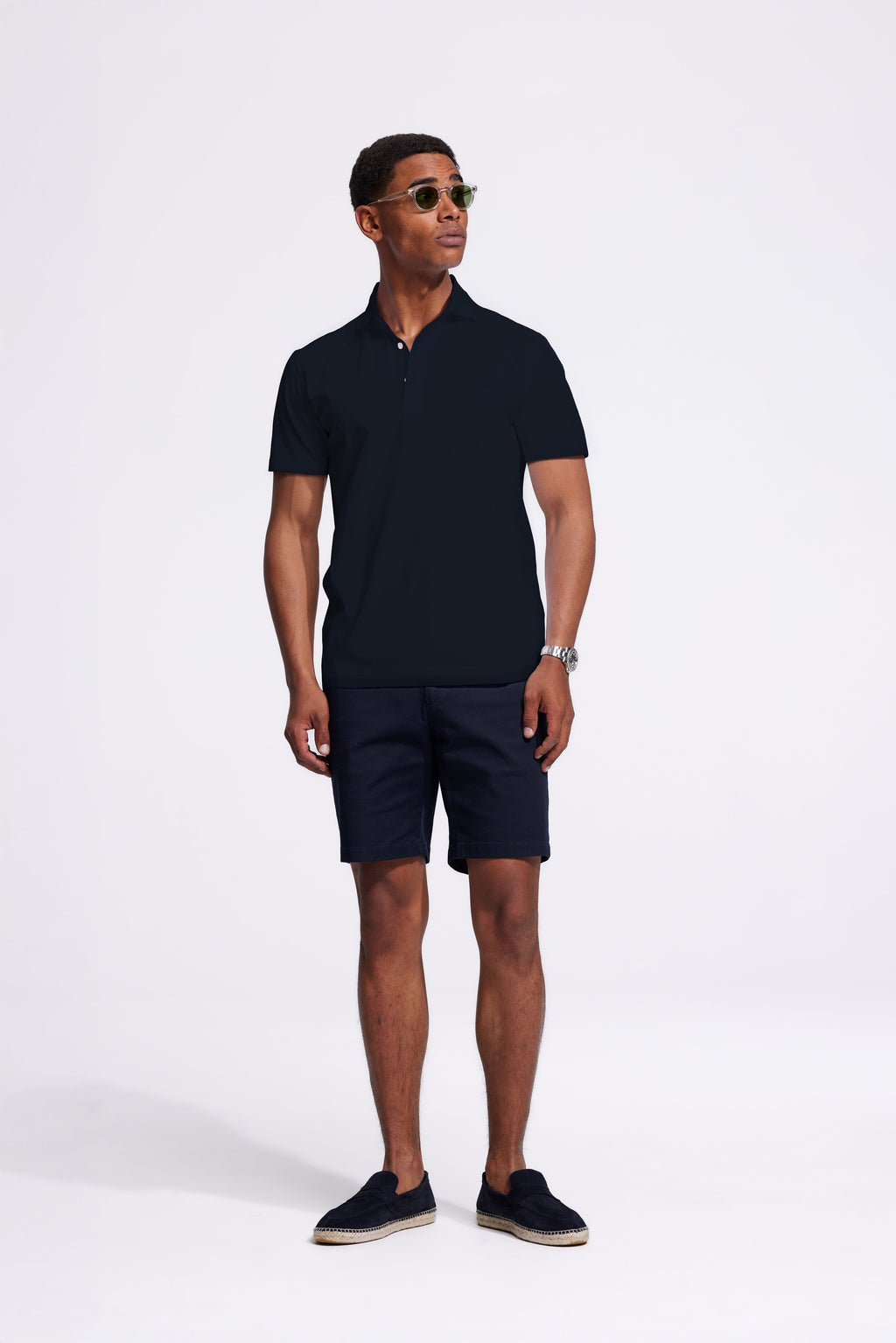 Soloumbrella Men's Dark Navy Short Sleeve Polo Shirt