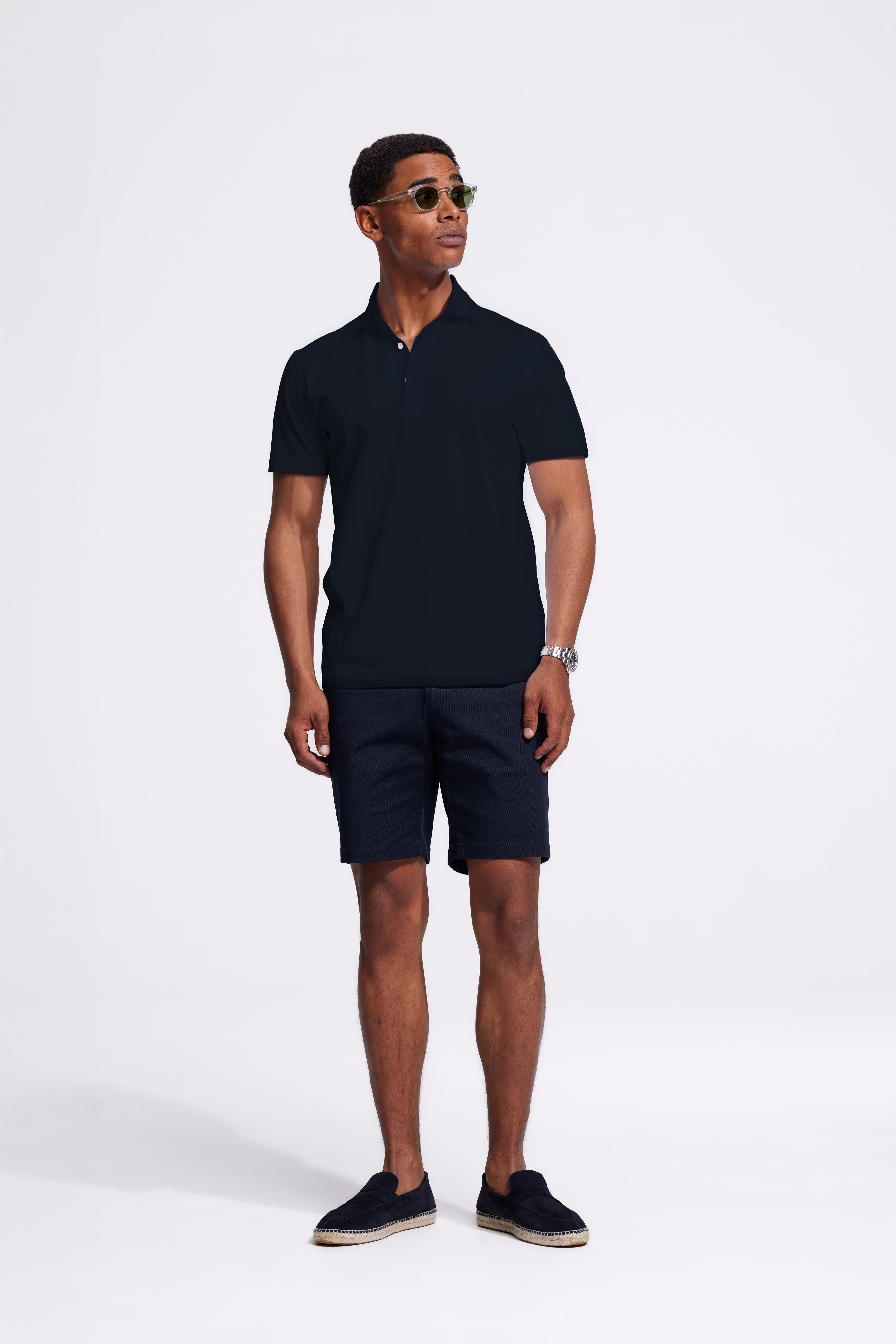 Soloumbrella Men's Dark Navy Short Sleeve Polo Shirt