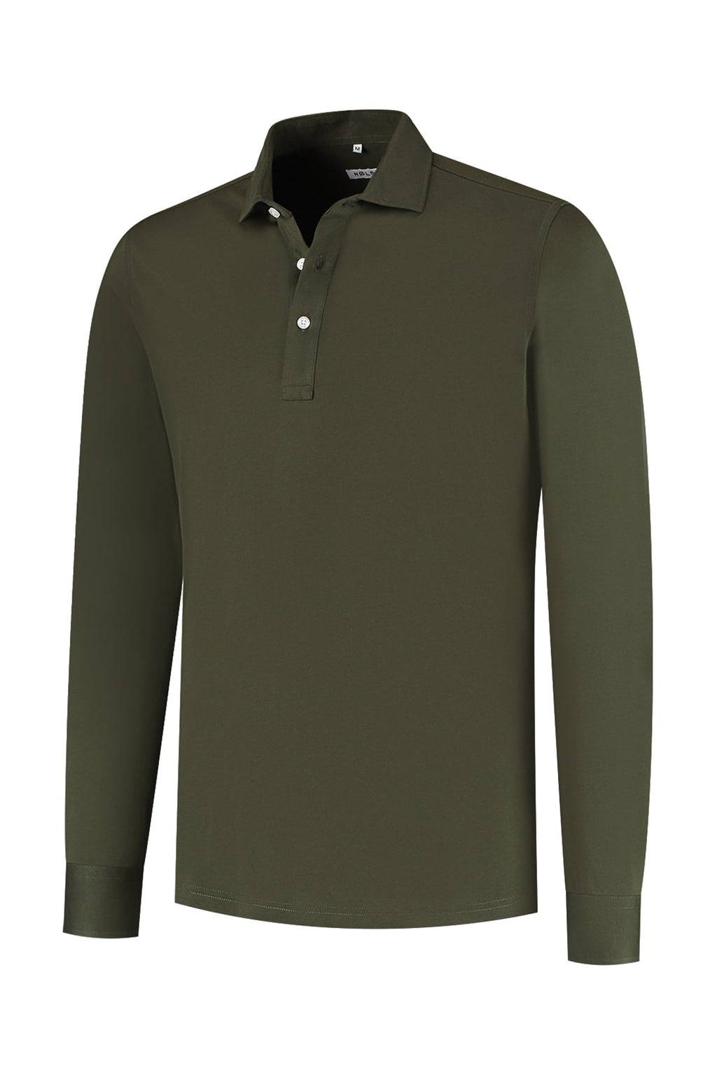 Soloumbrella Men's Olive Green Long Sleeve Polo Shirt