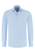 Soloumbrella Men's Light Blue Long Sleeve Polo Shirt