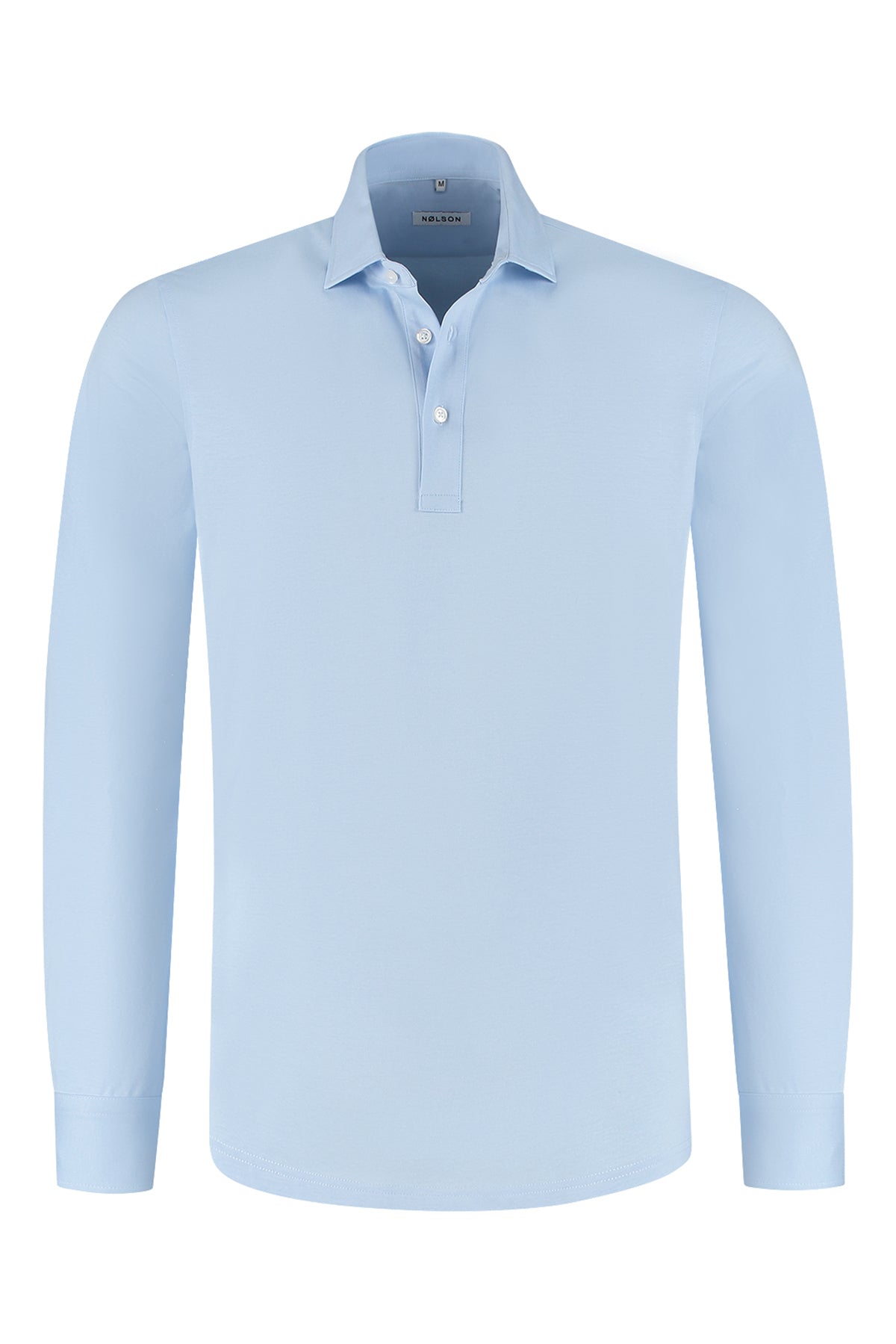 Soloumbrella Men's Light Blue Long Sleeve Polo Shirt
