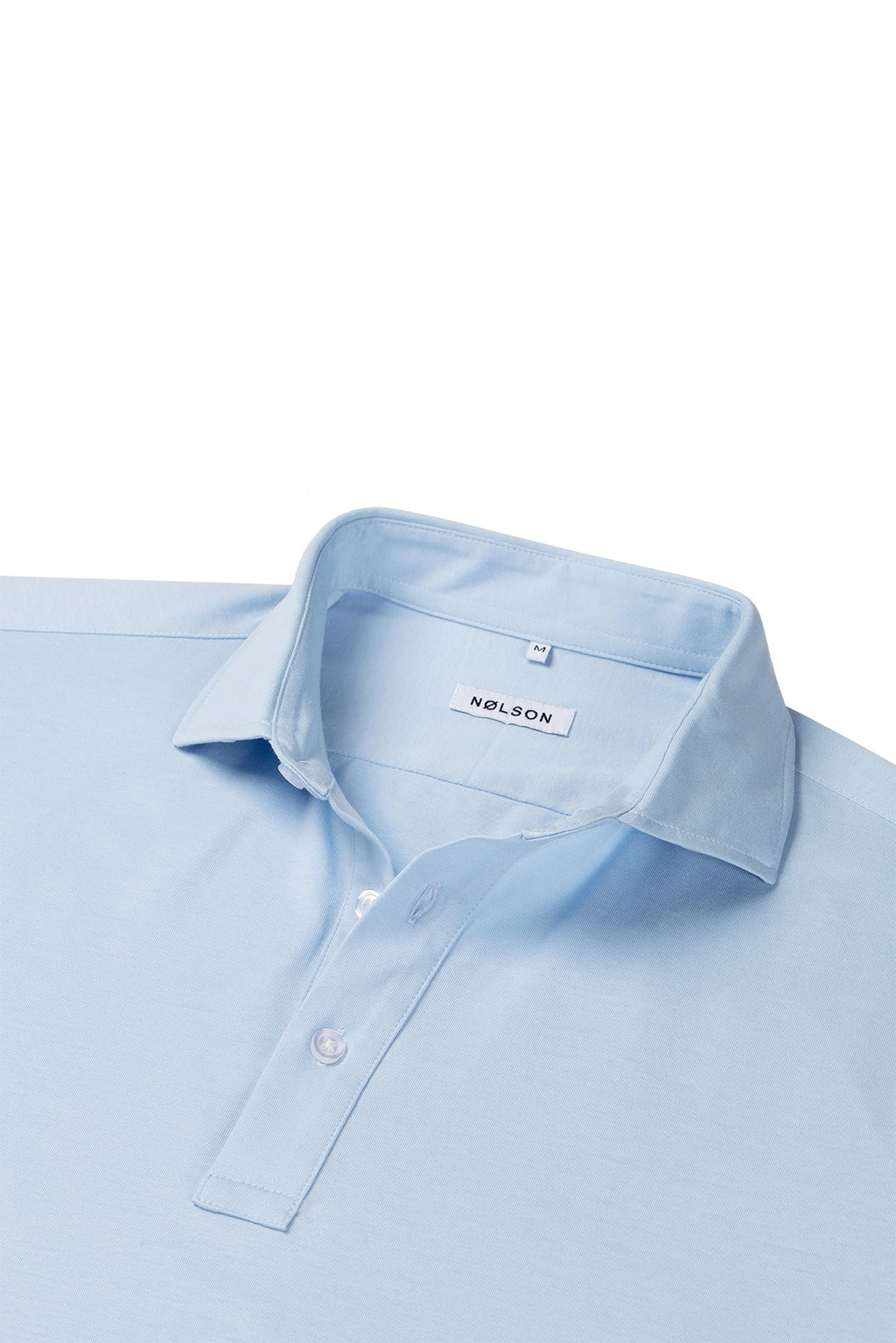 Soloumbrella Men's Light Blue Long Sleeve Polo Shirt