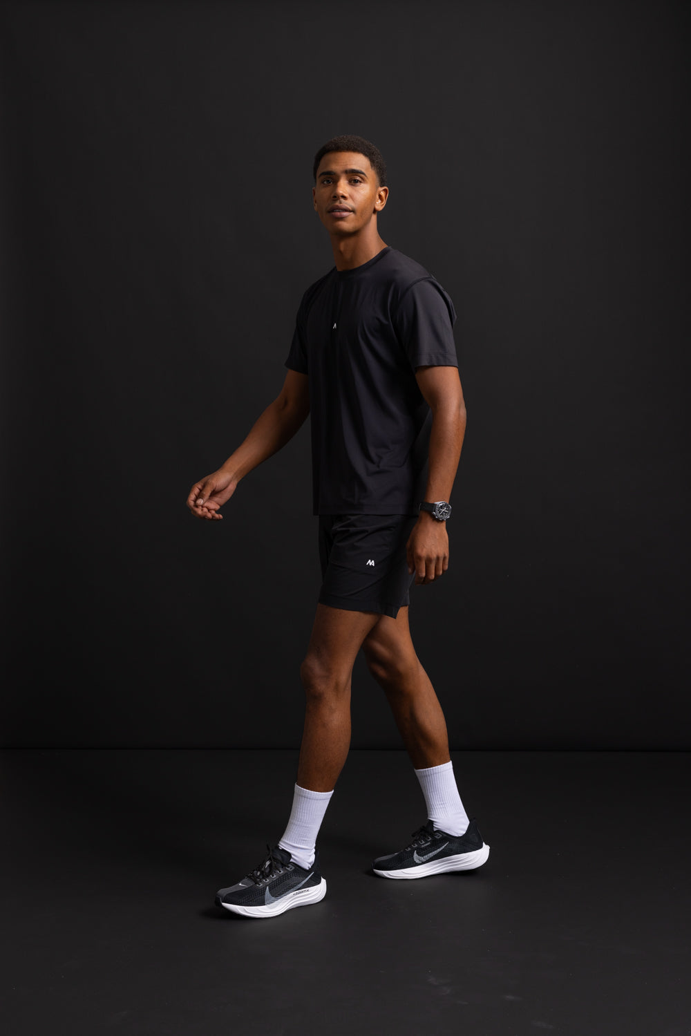 Soloumbrella Men's Black Athletic Shorts