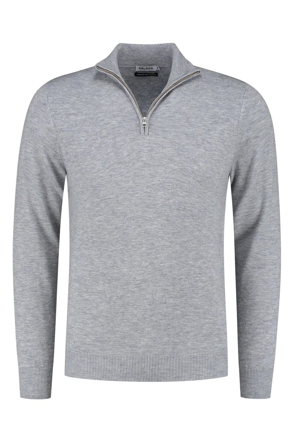 Soloumbrella Men's Light Grey Quarter Zip Sweater
