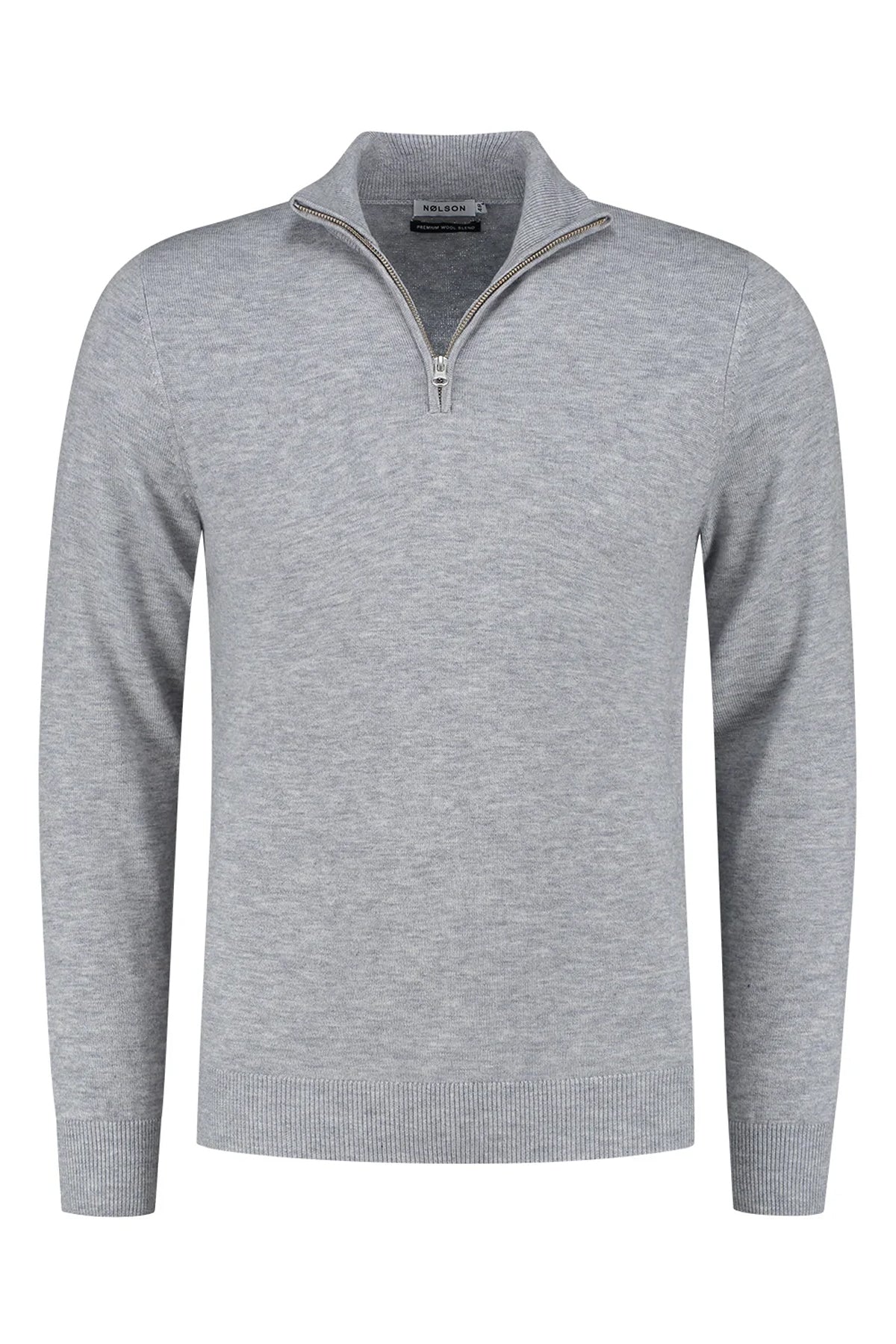 Soloumbrella Men's Light Grey Quarter Zip Sweater