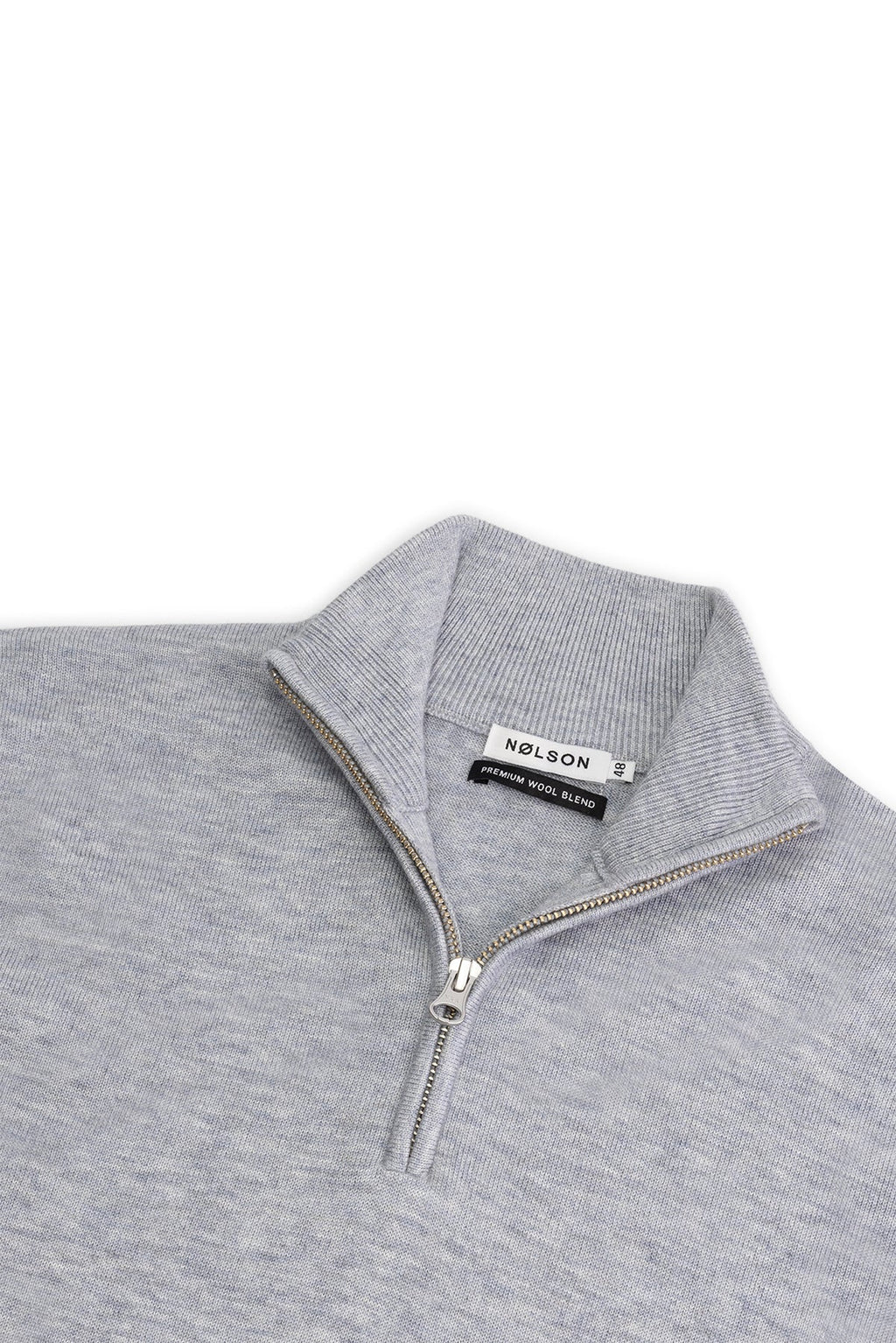 Soloumbrella Men's Light Grey Quarter Zip Sweater