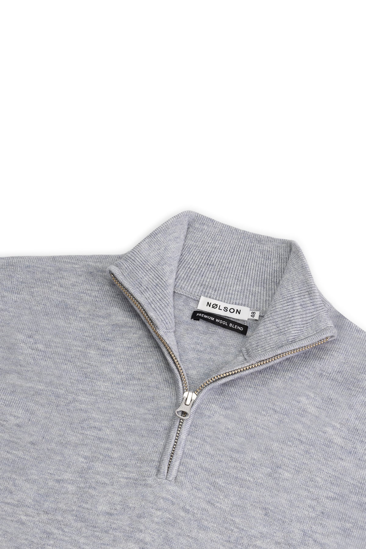 Soloumbrella Men's Light Grey Quarter Zip Sweater