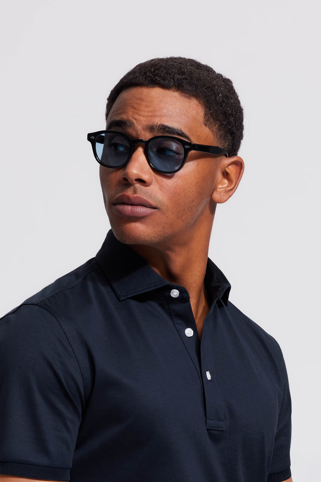 Soloumbrella Men's Dark Navy Short Sleeve Polo Shirt