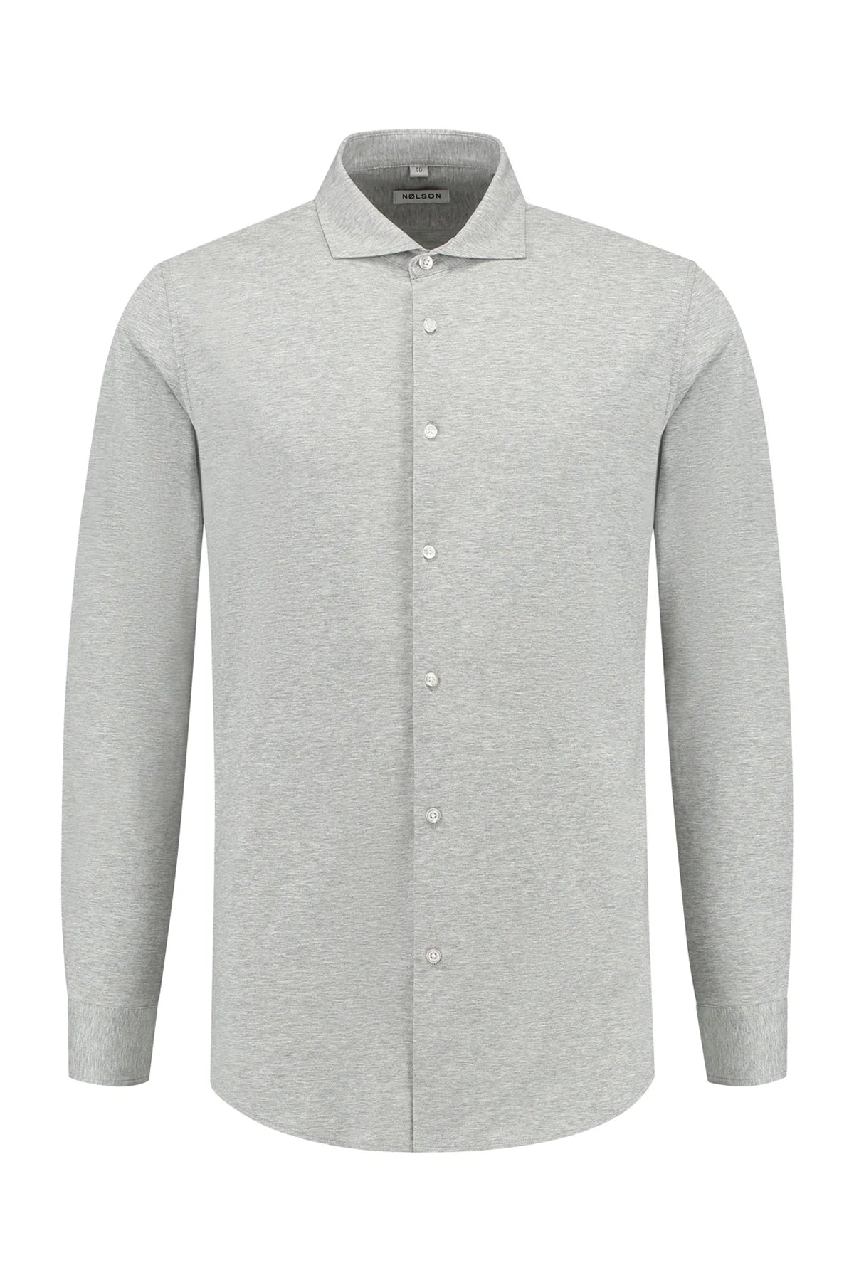 Soloumbrella Men's Light Grey Long Sleeve Button Down Shirt