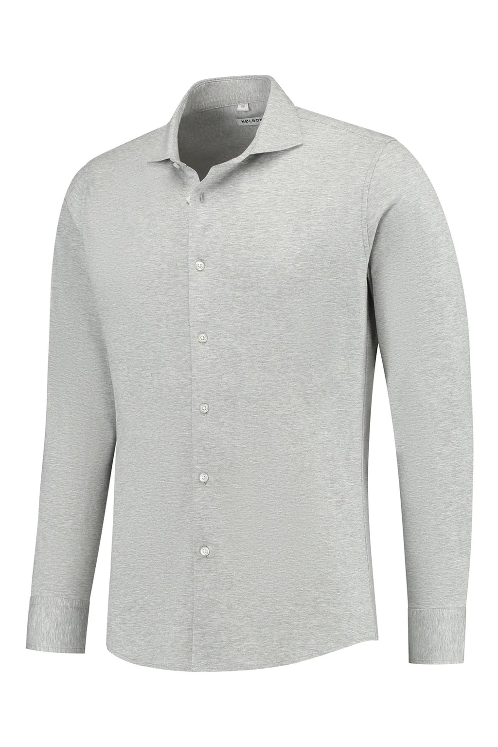 Soloumbrella Men's Light Grey Long Sleeve Button Down Shirt