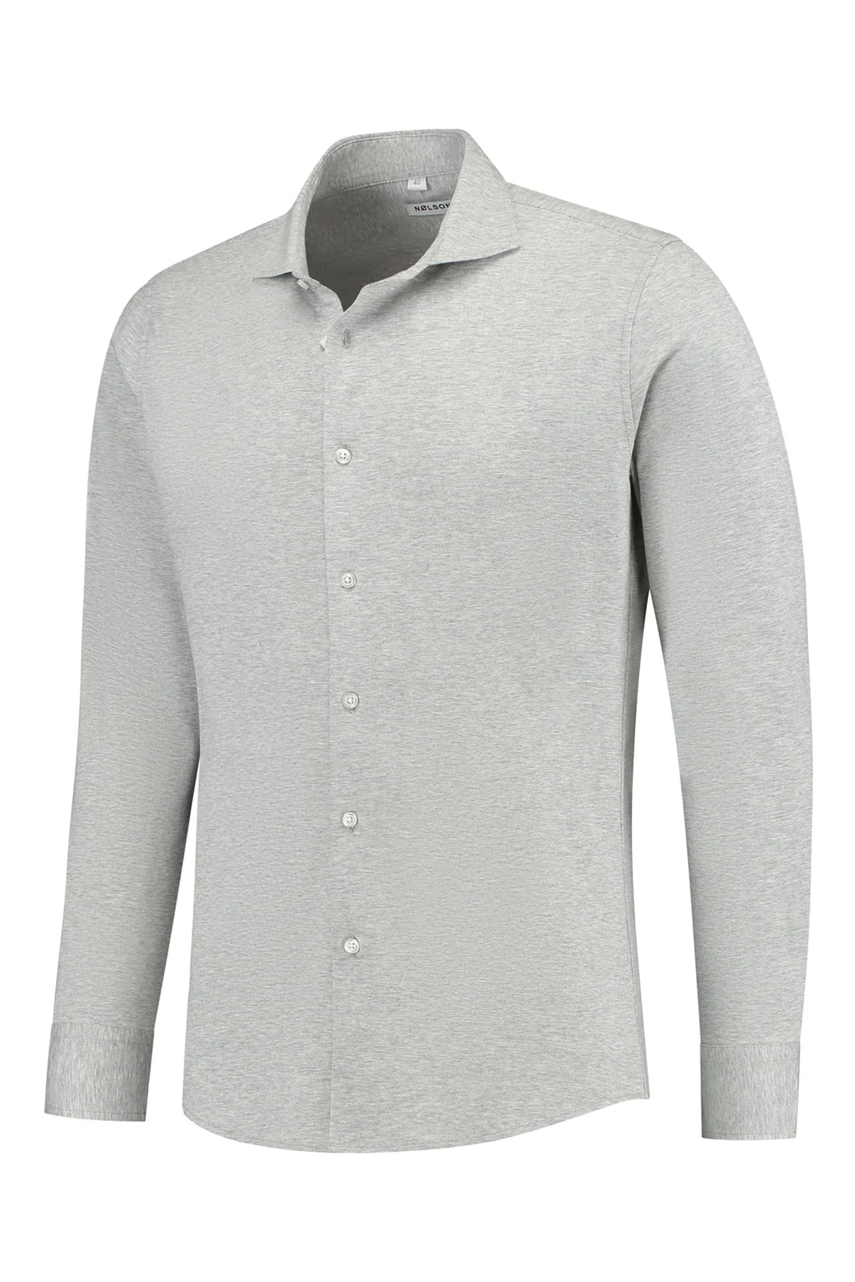 Soloumbrella Men's Light Grey Long Sleeve Button Down Shirt