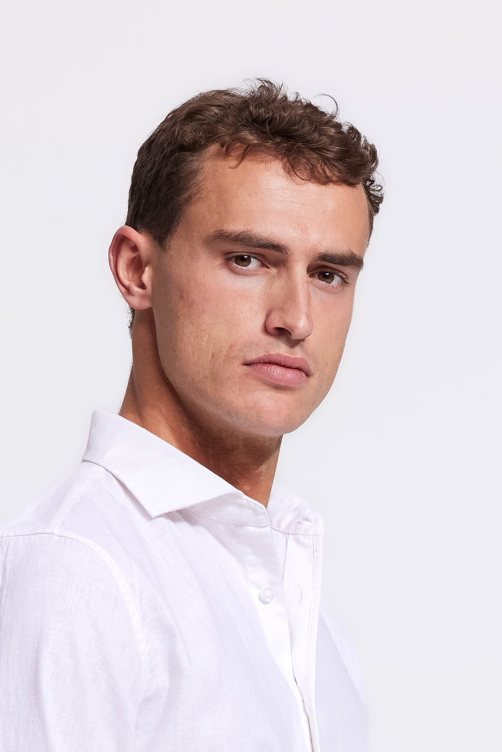 Soloumbrella Men's White Long Sleeve Button Down Shirt