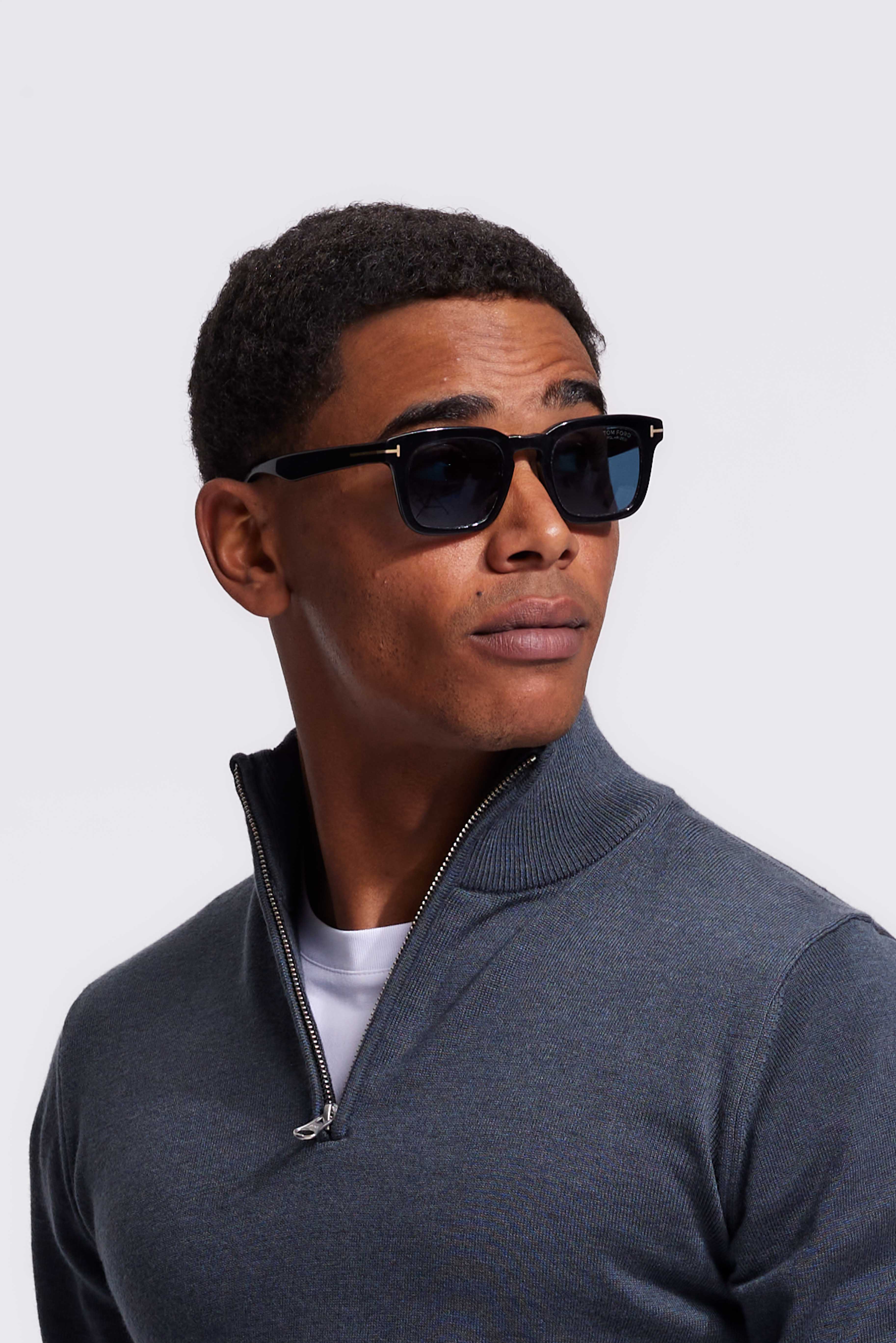 Soloumbrella Men's Charcoal Grey Quarter Zip Sweater