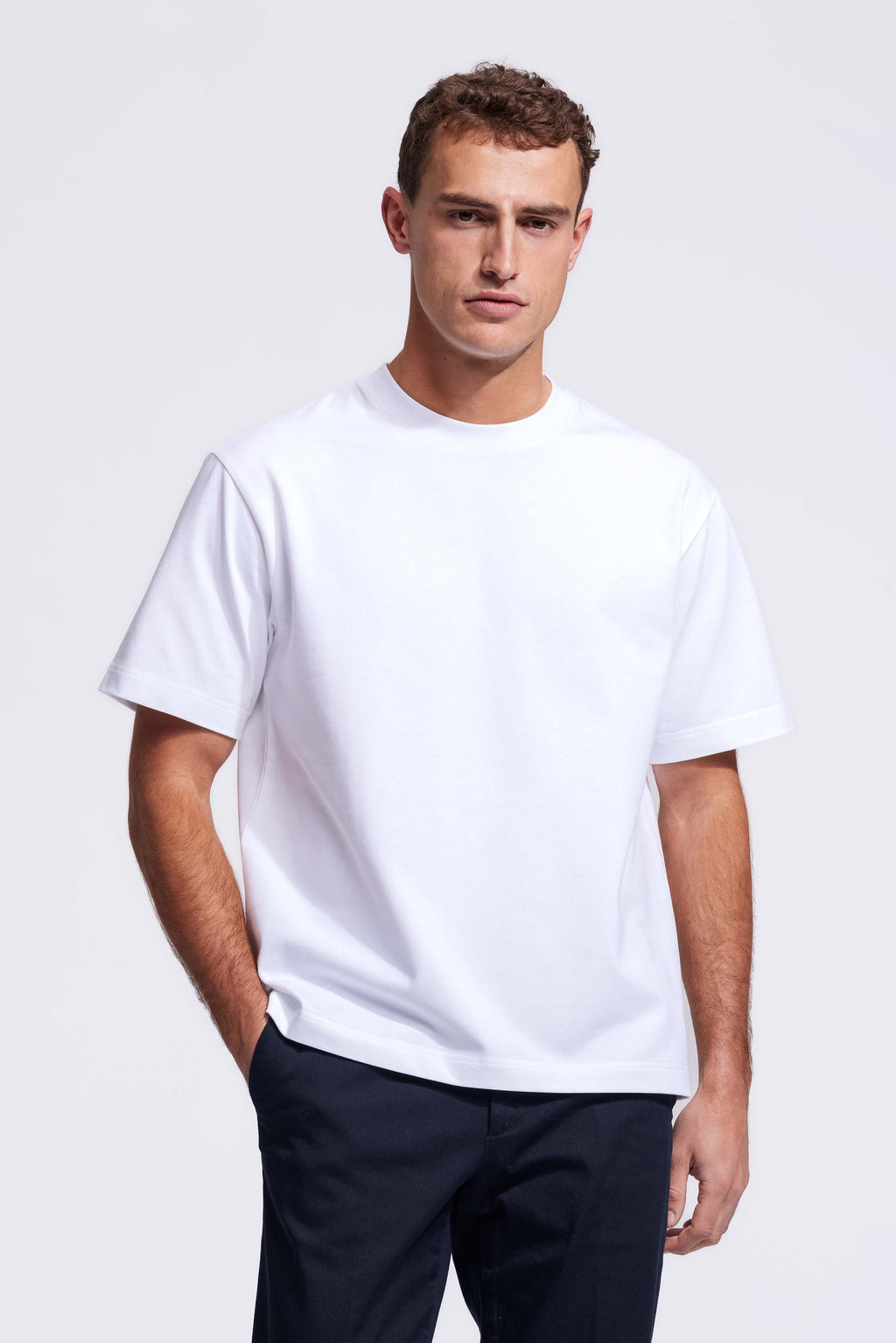 Soloumbrella Men's White Crew Neck T-Shirt