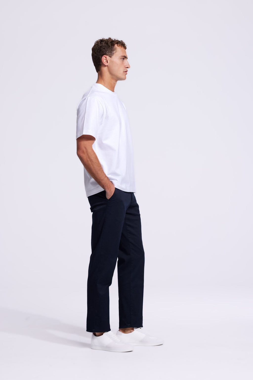 Soloumbrella Men's White Crew Neck T-Shirt