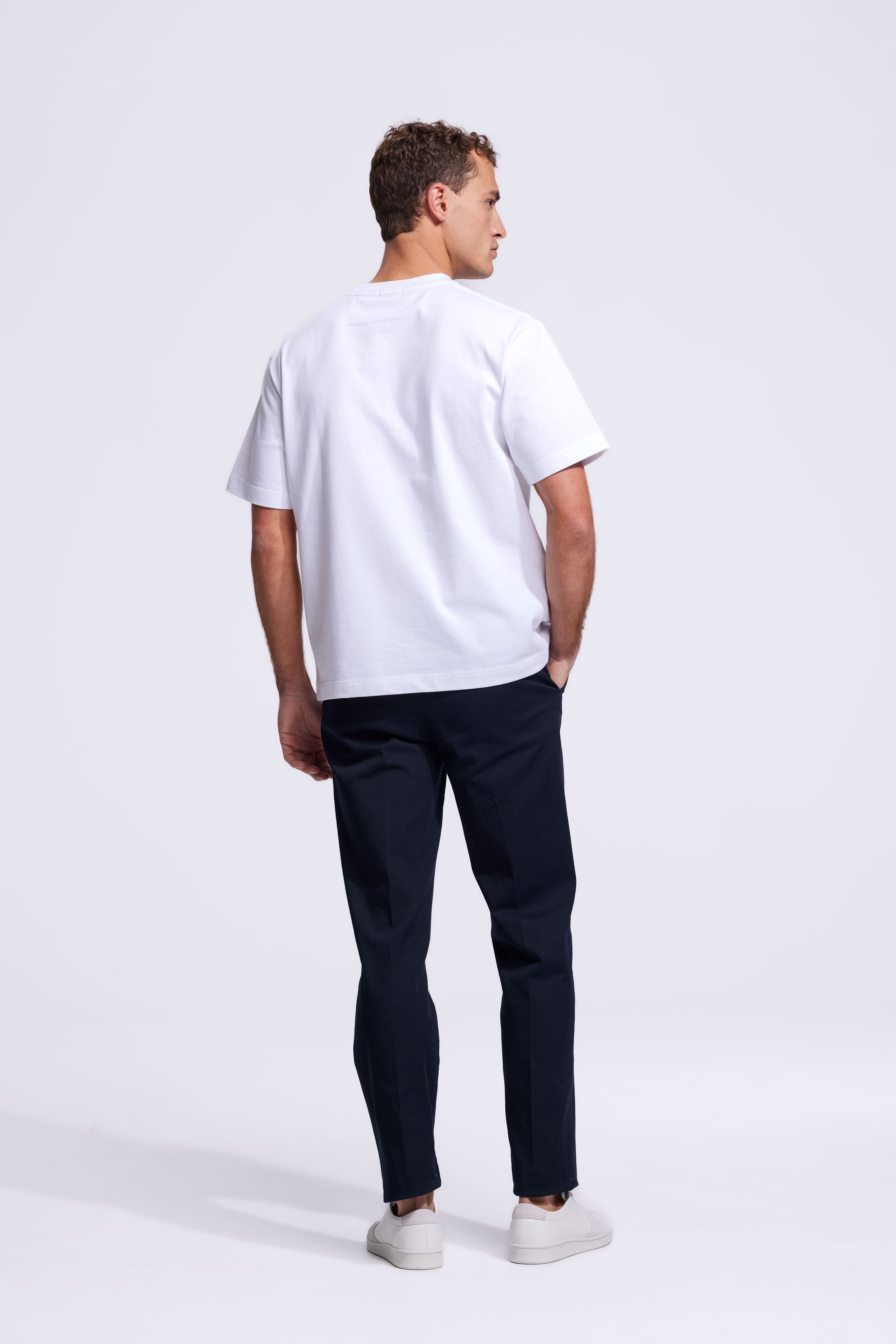 Soloumbrella Men's White Crew Neck T-Shirt