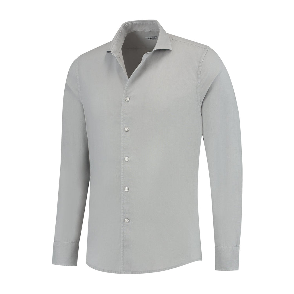 Soloumbrella Men's Light Sage Green Long Sleeve Button Down Shirt