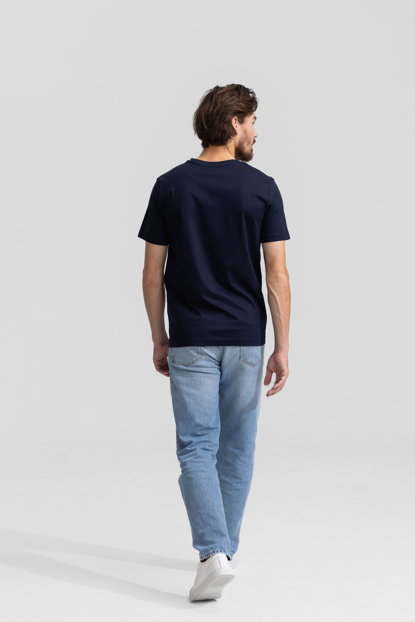 Soloumbrella Men's Navy Blue Crew Neck T-Shirt
