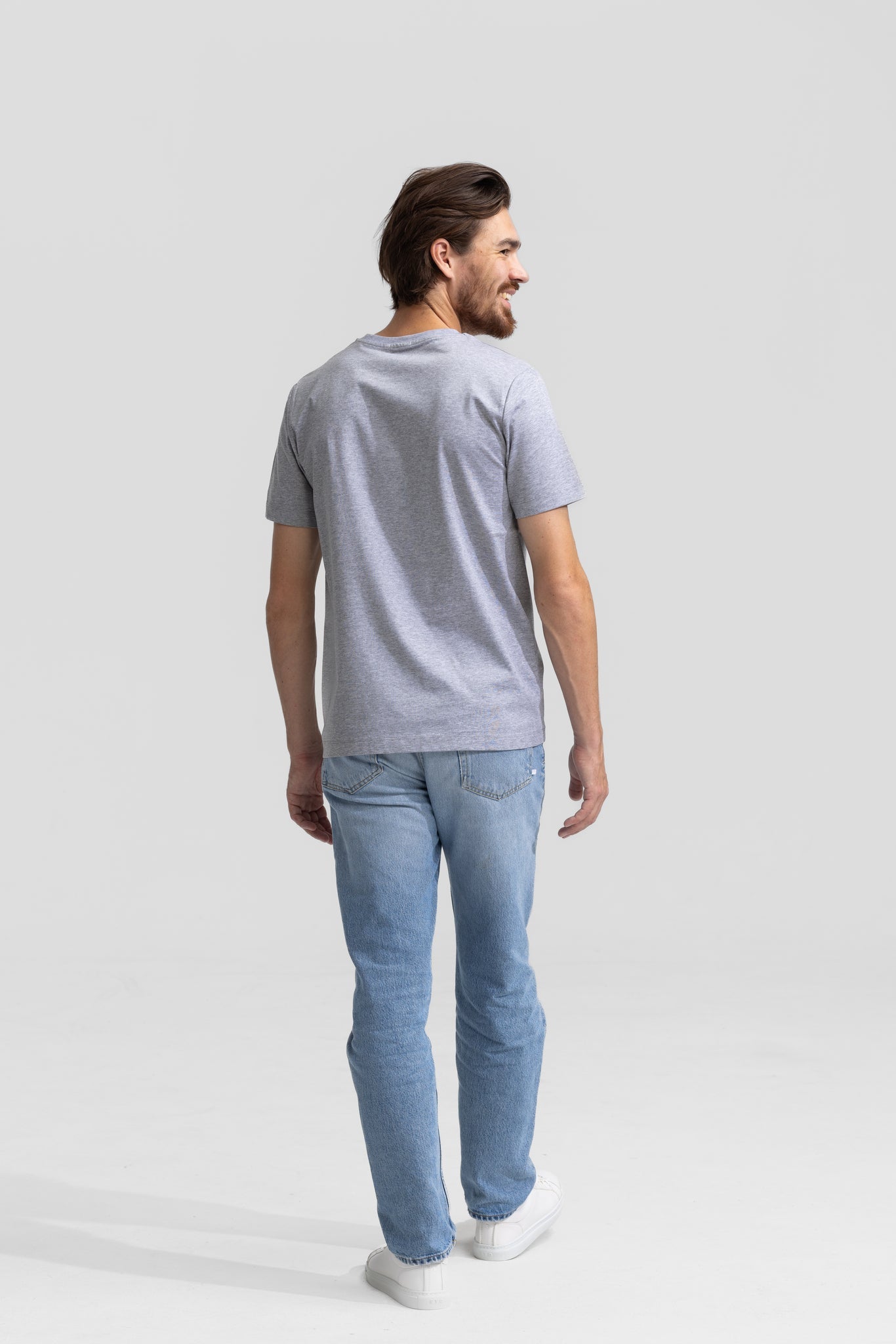 Soloumbrella Men's Light Grey Crew Neck T-Shirt